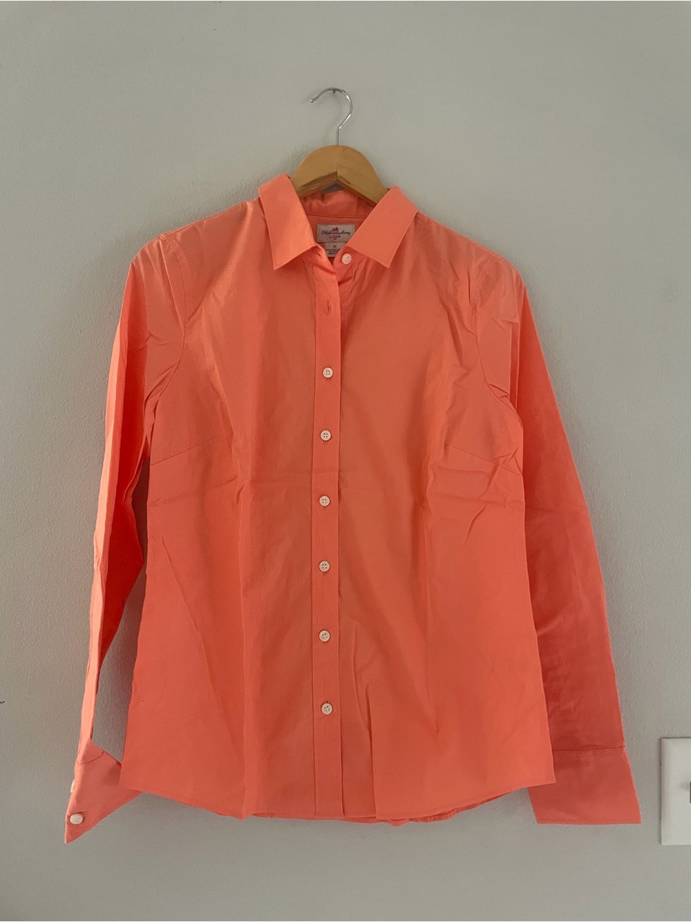 J. Crew Factory Haberdashery Coral-Orange Button-Up Shirt